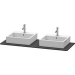 Duravit Konsole XSQUARE m 2 Auschnitten 16x1400x550mm gra s-matt