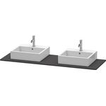 Duravit Konsole XSQUARE m 2 Auschnitten 16x1600x550mm gra s-matt