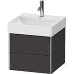 Duravit Waschtischunterbau XSQUARE 397x484x460mm 2 Schubk graphit supermatt