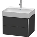 Duravit Waschtischunterbau XSQUARE 397x584x460mm graphit supermatt