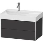 Duravit Waschtischunterbau XSQUARE 397x784x460mm 2 Schubk graphit supermatt