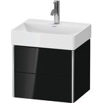 Duravit WTU COMPACT XSQUARE 397x484x390mm schwarz hochglanz