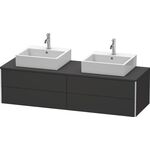 Duravit Waschtischunterbau XSQUARE 400x1600x548mm f 2 Be graphit supermatt