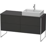 Duravit Waschtischunterbau XSQUARE 778x1400x548mm Be re graphit supermatt