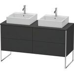Duravit Waschtischunterbau XSQUARE 778x1400x548mm f 2 Be graphit supermatt