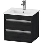 Duravit Waschtischunterbau Ketho Compact 410x500x412mm 2 Schubkäste eiche sw