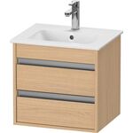 Duravit Waschtischunterbau Ketho Compact 410x500x412mm, 2 Schubkäste eiche natur