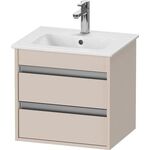 Duravit Waschtischunterbau Ketho Compact 410x500x412mm, 2 Schubkäste taupe