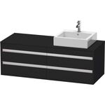 Duravit Waschtischunterbau KETHO 550x1400x496mm Be rechts eiche schwarz
