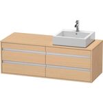 Duravit Waschtischunterbau KETHO 550x1400x496mm Becken rechts eiche natur