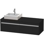 Duravit Waschtischunterbau KETHO 550x1400x426mm Be links eiche schwarz