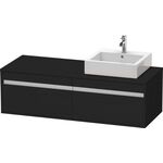 Duravit Waschtischunterbau KETHO 550x1400x426mm Be rechts eiche schwarz