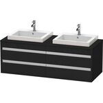 Duravit Waschtischunterbau KETHO 550x1400x496mm eiche schwarz