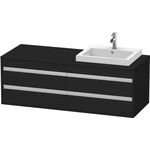 Duravit Waschtischunterbau KETHO 550x1400x496mm WT rechts eiche schwarz