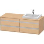 Duravit Waschtischunterbau KETHO 550x1400x496mm WT rechts eiche natur