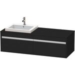 Duravit Waschtischunterbau KETHO 550x1400x426mm WT links eiche schwarz