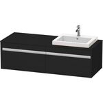 Duravit Waschtischunterbau KETHO 550x1400x426mm WT rechts eiche schwarz