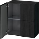 Duravit Halbhochschrank L-CUBE 700x363x800mm eiche schwarz
