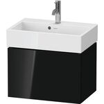 Duravit WTU Compact L-CUBE 394x584x391mm 1 Auszug schwarz hochglanz
