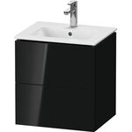 Duravit WTU Compact L-CUBE 550x520x421mm 2 Schubk schwarz hochglanz