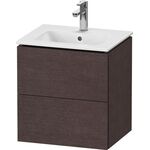 Duravit WTU Compact L-CUBE 550x520x421mm 2 Schubk Ei du gebürstet