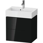Duravit WTU Compact L-CUBE 544x584x391mm 2 Schubk schwarz hochglanz