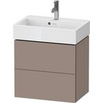 Duravit WTU Compact L-CUBE 544x584x391mm, 2 Schubkästen basalt matt