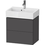 Duravit WTU Compact L-CUBE 544x584x391mm 2 Schubkästen graphit matt