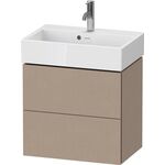 Duravit WTU Compact L-CUBE 544x584x391mm, 2 Schubkästen leinen