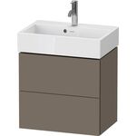 Duravit WTU Compact L-CUBE 544x584x391mm 2 Schubk fla gr seidenmatt