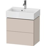 Duravit WTU Compact L-CUBE 544x584x391mm, 2 Schubkästen taupe