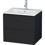 Duravit Waschtischunterbau L-CUBE 620x481x550mm eiche schwarz