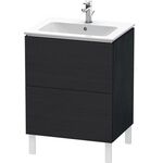 Duravit Waschtischunterbau L-CUBE 620x481x704mm eiche schwarz