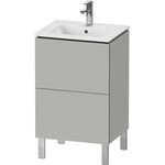 Duravit WTU Compact L-CUBE 704x520x421mm, 2 Auszüge betongrau matt