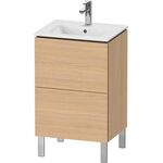 Duravit WTU Compact L-CUBE 704x520x421mm, 2 Auszüge eiche natur