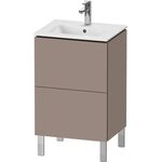 Duravit WTU Compact L-CUBE 704x520x421mm, 2 Auszüge basalt matt