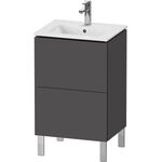 Duravit WTU Compact L-CUBE 704x520x421mm, 2 Auszüge graphit matt