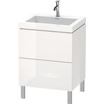 Duravit Waschtischunterbau L-CUBE m WT Vero Air 698x600x480mm o HL Ei sw