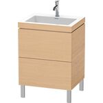 Duravit Waschtischunterbau L-CUBE m WT Vero Air 698x600x480mm 1 HL Ei na