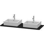Duravit Konsole XSQUARE m 2 Auschnitten 16x1400x550mm Ei schwarz