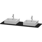 Duravit Konsole XSQUARE m 2 Auschnitten 16x1600x550mm Ei schwarz