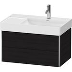 Duravit Waschtischunterbau XSQUARE 397x784x460mm 2 Schubk eiche schwarz