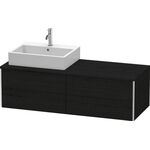 Duravit Waschtischunterbau XSQUARE 400x1400x548mm Be links eiche schwarz