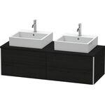 Duravit Waschtischunterbau XSQUARE 400x1400x548mm f 2 Becken eiche schwarz