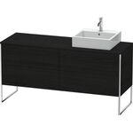 Duravit Waschtischunterbau XSQUARE 778x1600x548mm Be rechts eiche schwarz