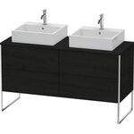 Duravit Waschtischunterbau XSQUARE 778x1400x548mm f 2 Becken eiche schwarz