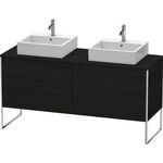Duravit Waschtischunterbau XSQUARE 778x1600x548mm f 2 Becken eiche schwarz
