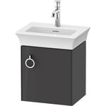 Duravit Waschtischunterbau WHITE TULIP 384x298mm grap hochglanz Anschlag rechts