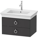 Duravit Waschtischunterbau WHITE TULIP 410x684x458mm graphit seidenmatt