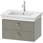 Duravit Waschtischunterbau WHITE TULIP 410x684x458mm steingrau seidenmatt